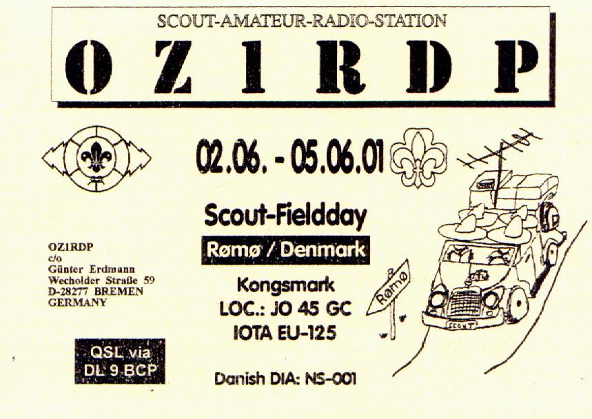 OZ1RDP 2001 QSL